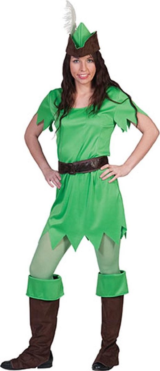 Middeleeuwse Kostuum | Peter Pan Lady | Vrouw | Maat 36-38 | Carnaval kostuum | Verkleedkleding